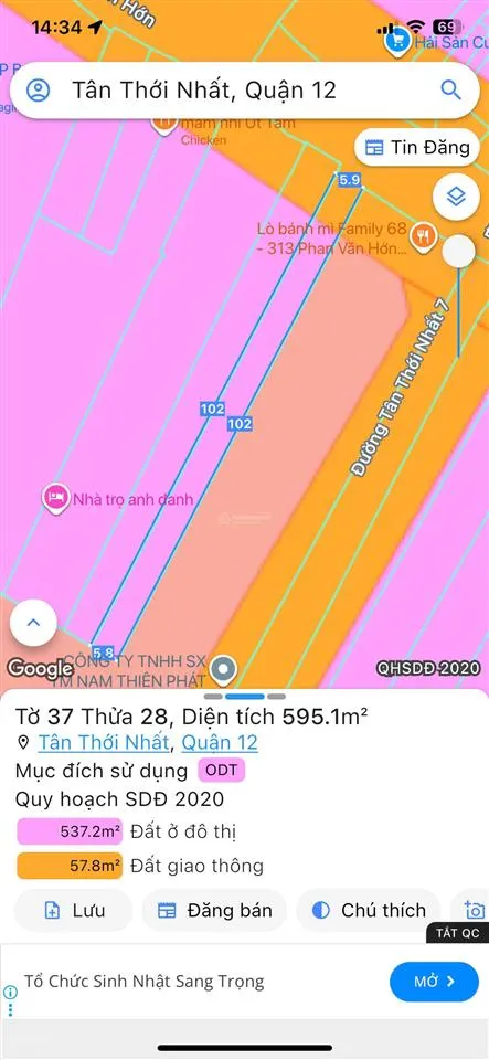 Nhà số 309 phan văn hớn, 532m2, giá tốt 60 tỷ, hàng hot