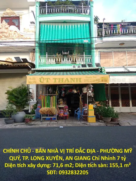 CHÍNH CHỦ - BÁN NHÀ VỊ TRÍ ĐẮC ĐỊA - PHƯỜNG MỸ QUÝ, TP. LONG XUYÊN, AN GIANG Chỉ Nhỉnh 7 tỷ