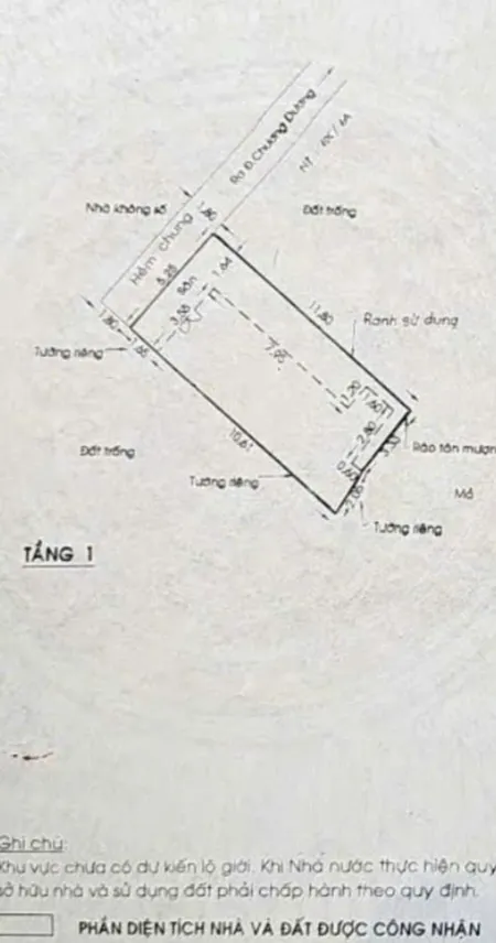 63m² đất  hẻm đường Chương Dương 3tỷ850p.Linh chiểu -THỦ ĐỨC ko quy hoạch