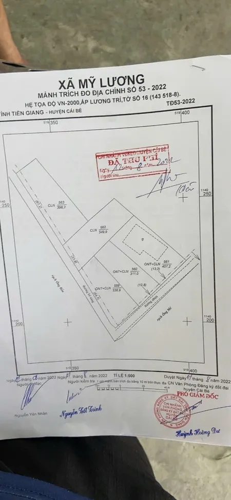 Bán đất 999m² ngang 24m giá 2.1 tỷ Xã An Hữu