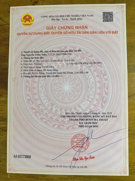 Bán đất 780m² giá 420 triệu Phường Buôn Ma Thuột