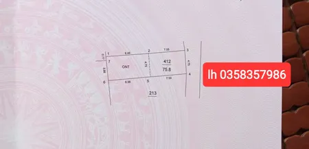 Bán đất 75.8m² ngang 4.75m giá 1.65 tỷ Xã Kim Anh