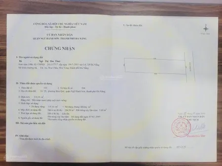 Lô đất có nhà cấp 4 đường nhựa lưu quang vũ. có chỉ giới quy hoạch mở đường 7,5m