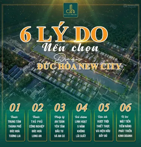Tưng bừng mở bán 30 nền đất KDC Đức Hoà New City đối diện Đại học Tân Tạo