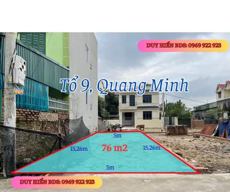 Mặt tiền 5m, ngay trục kinh doanh tổ 9 quang minh