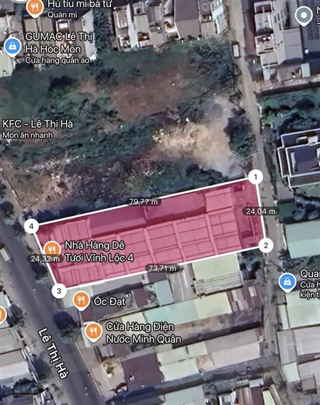 Giảm mạnh còn 115 tỷ mặt tiền lê thị hà hóc môn