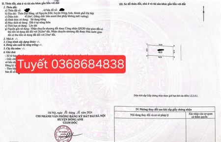 Bán đất 45m² ngang 4.1m giá 3.6 tỷ Xã Phúc Thịnh