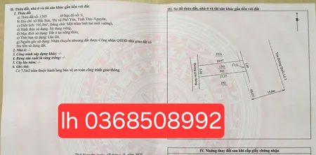 Bán đất 102m² ngang 5m giá 2.85 tỷ Phường Phổ Yên