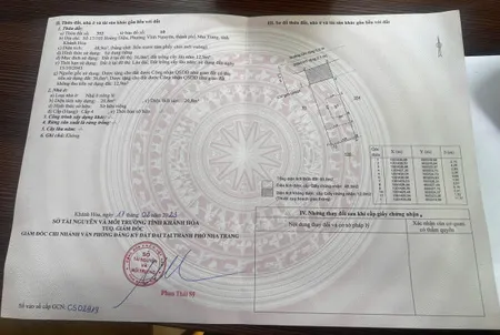 BÁN ĐẤT HẼM HOÀNG DIỆU PHƯỜNG NHA TRANG DT 60.9M GIÁ 3 TỶ 200