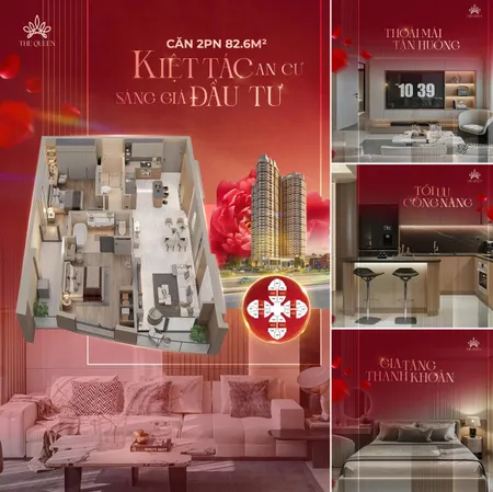 Căn hộ 2 PN dự án The Queen 360 Giải Phóng: KIỆT TÁC AN CƯ - ĐẦU TƯ SÁNG GIÁ
