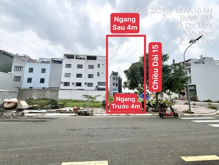 Bán đất 4x15 tại hẻm 55 Tây Lân Tân Tạo, Bình Tân Giá chỉ 4,8 tỷ