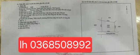 Bán đất 259,4m² ngang 18m giá 1.58 tỷ Phường Tích Lương