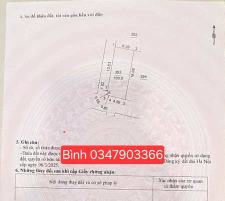 Bán đất 100m² ngang 6.35m giá 9 tỷ Xã Phúc Thịnh