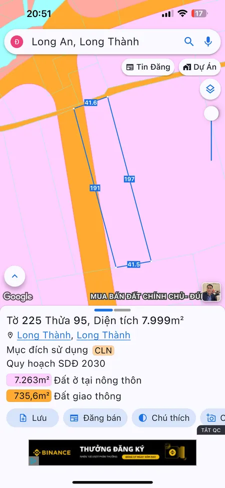Đường nhựa cạnh sân bay long thành giá 4t/m2