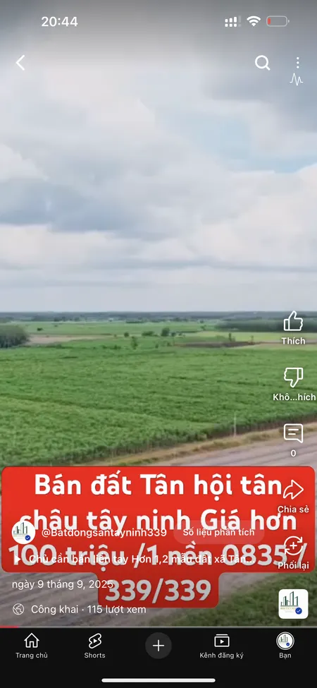 Bán đất 227871m² ngang 10m giá 290 triệu Xã Tân Hội