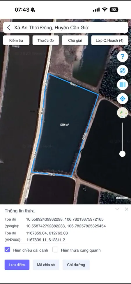 Bán đất 4901m² giá 6.44 tỷ Xã An Thới Đông