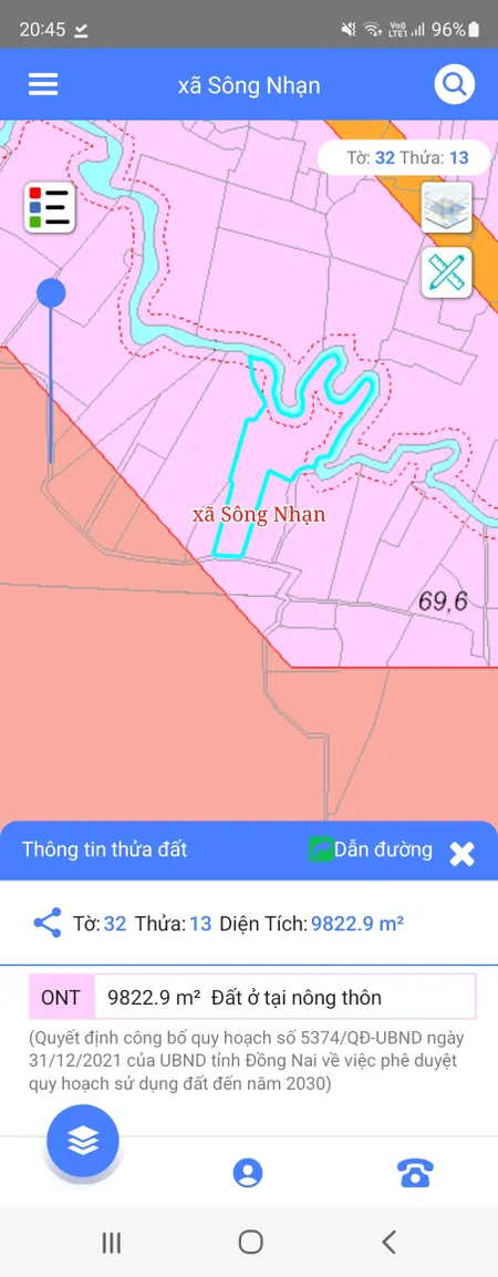 Bán đất 9822.9m² giá 18 tỷ Xã Xuân Quế