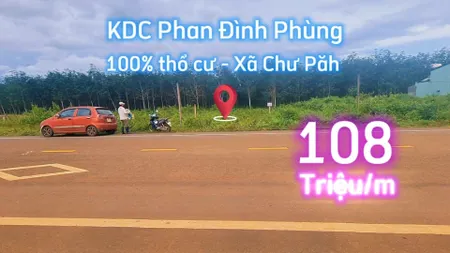 Bán đất 175m² fulltc ngang 7m dài 25 full thổ giá 750 triệu Xã Chư Păh