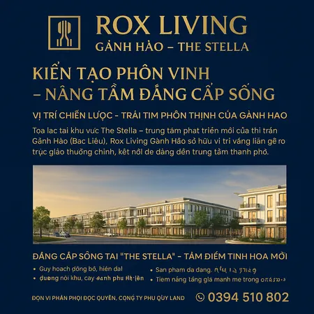 Roxliving gành hào khu the stella