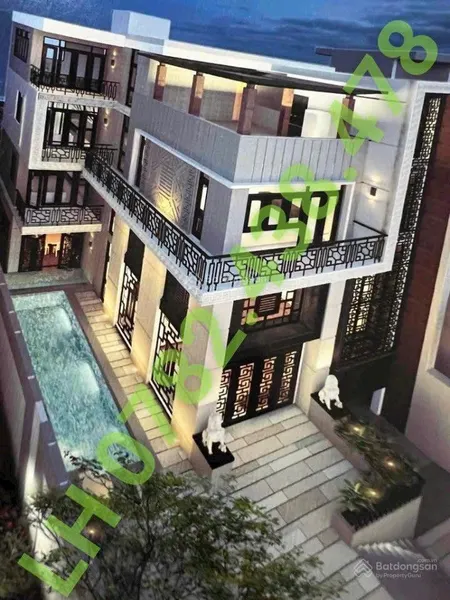 Bán village thủ đức 12.5 x 24 / 5 tầng thang máy hồ cá koi sân đậu 5 xe hơi , 4 pn master.