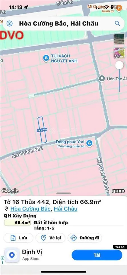Bán nhà 2 tầng kiệt ô tô tải nhỏ đường bình an 7 hoà cường bắc hải châu đà nẵng