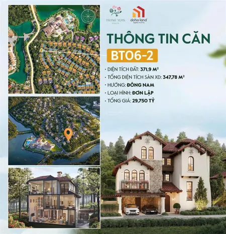 Bán căn biệt thự đơn lập bt6.2 khu valley park dự án thanh xuân valley vĩnh phúc giá tốt !