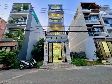 Nhà phố 4 tầng 4x16m, đường 10m huỳnh tấn phát nhà bè