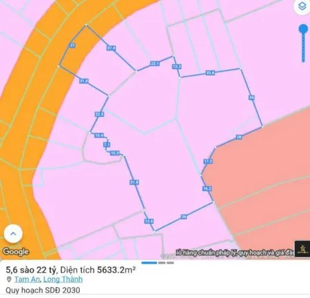 Bán đất 5686.4m² ngang 30m giá 23 tỷ Xã An Phước