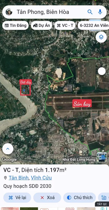 Bán đất 1100m² ngang 54m giá 16 tỷ Phường Tân Triều