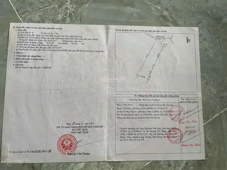Bán đất tại xã thừa đức, cẩm mỹ, đồng nai, giá 7,2 tỷ, diện tích 6500 m2