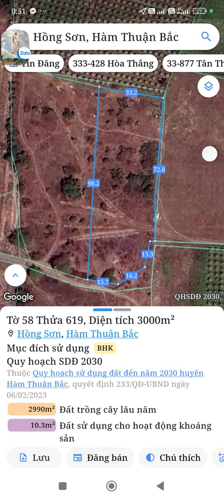Bán đất 3000m² giá 480 triệu Xã Hồng Sơn