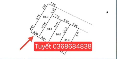 Bán đất 91.6m² ngang 5m giá 2.38 tỷ Xã Đa Phúc