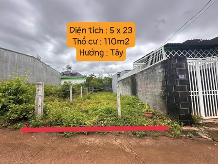 Bán đất 115m² giá 1.65 tỷ Phường Buôn Ma Thuột