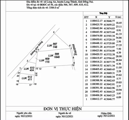 Bán đất 3322m² ngang 85m giá 29 tỷ Xã Long Thành