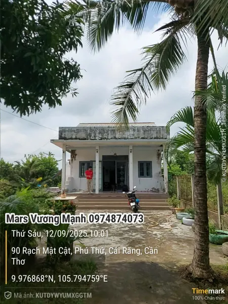 BÁN  NHÀ + SÂN VƯỜN 1486,5M2, MẶT TIỀN 9M TẠI PHÚ XUÂN, PHÚ THỨ, CẦN THƠ
Vị trí:  cầu Lòng Óng