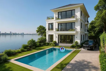 Bán biệt thự mặt hồ tây phố tô ngọc vân, quảng an, tây hồ, hà nội giá công khai 180 tỷ