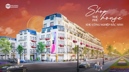 BÁN SHOPHOUSE YÊN PHONG GATEWAY – CẠNH ĐẠI ĐÔ THỊ SUN BẮC NINH - 5 TẦNG - 6,8 TỶ