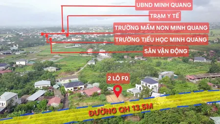 BÁN gấp lô đất rẻ nhất xã Minh Quang, Tam Đảo 115m MT 6,2m đường 13m giá 550tr SỔ ĐỎ CC 0988296228