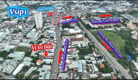BÁN ĐẤT MẶT TIỀN KINH DOANH GẦN VÒNG XOAY AN PHÚ THUẬN AN BÌNH DƯƠNG CŨ