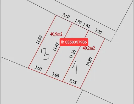 Bán đất 40m² ngang 3.75m giá 1.52 tỷ Phường Phù Khê