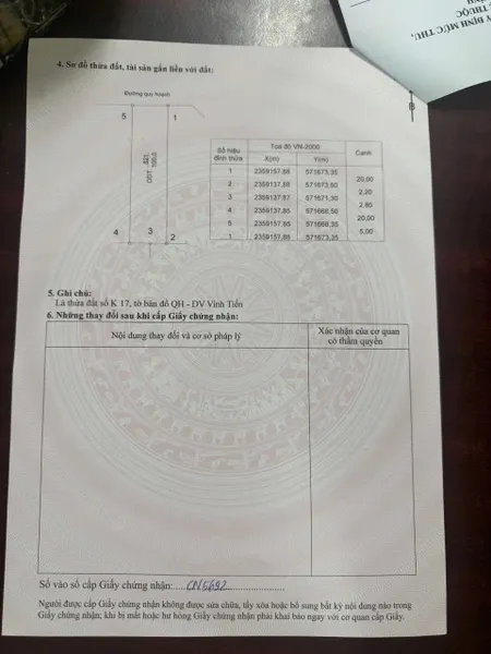 Bán đất 100m² ngang 5m giá 2.6 tỷ Xã Bình Tuyền