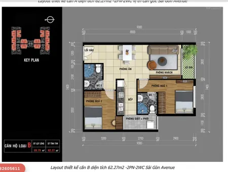 Bán cc sài gòn avenue, 2,9 tỷ, 63m2, 2pn, 2wc, tam bình, thủ đức, hcm