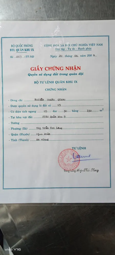 Đất nền nhà, 85- ĐT 948, phường Chi Lăng. Diện tích: 150 m2 (5x30)