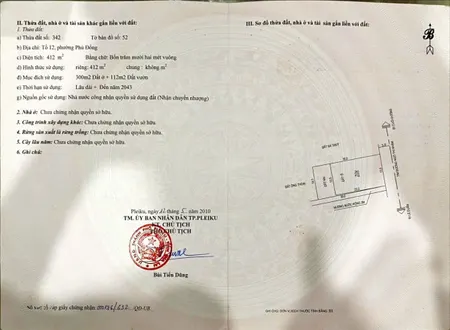 ĐẤT MẶT TIỀN NGÔ THÌ NHẬM 13,5*30 LIỀN KỀ BÊNH VIỆN TỈNH GIA LAI