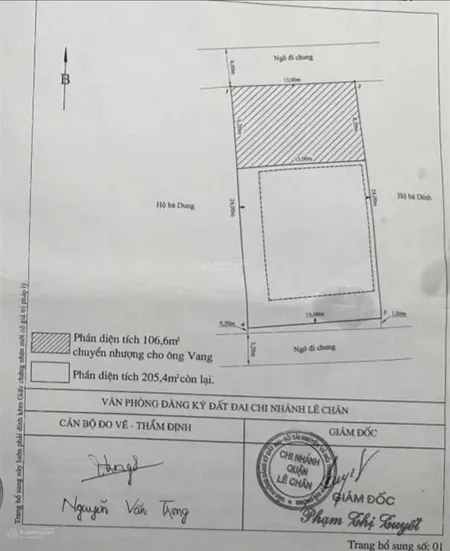 Bán đất mặt mương an kim hải, quận lê chân, hải phòng