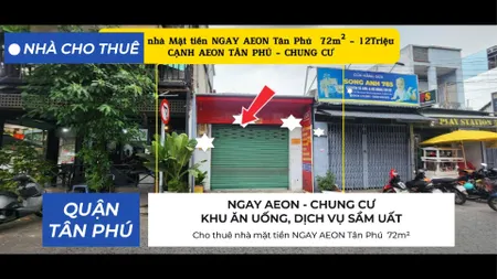 Cho thuê nhà mặt tiền Âu Cơ q.Tân Phú  95m²,3TẦNG - 29Triệu - KHU CỰC SẦM UẤT
