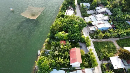 Bán 800m2 đất thổ cư view trực diện sông cu đê. cách tttp 15km. làm biệt thự