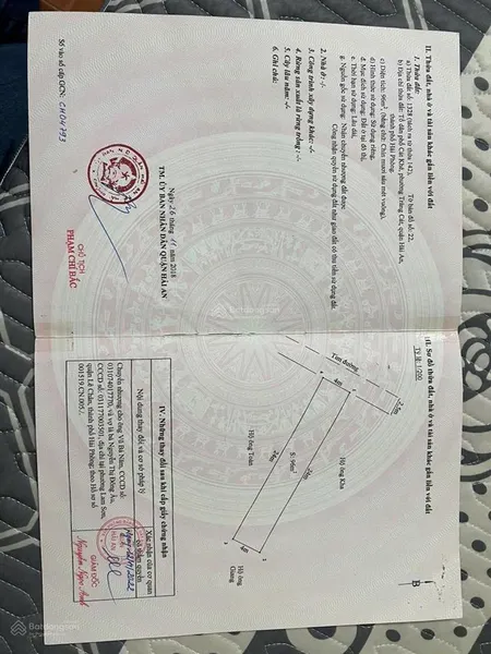 Bán đất mặt ngõ 62 cát khê tràng cát dt 96m2 đường nhựa 6m oto tránh nhau giá chỉ 24tr/m2.