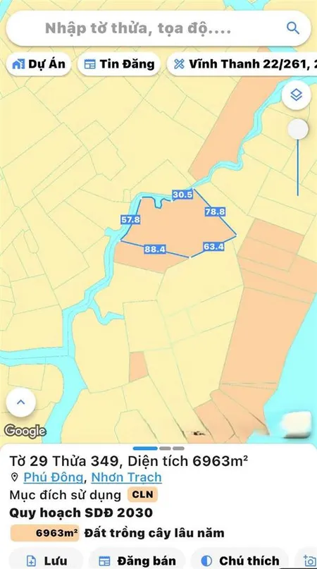 Bán đất phước khánh, nhơn trạch, đn. diện tích siêu rộng, lên tới 6963m2, giá siêu tốt, sẵn sổ