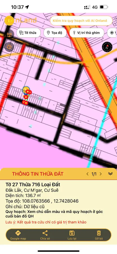 Bán đất 136.7m² ngang 5m giá 1.25 tỷ Xã Quảng Phú